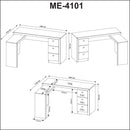 Mesa para Escritório ME4101 Carvalho