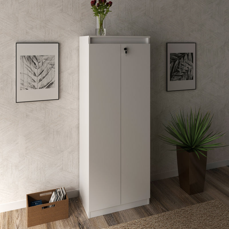 Armário Alto com 2 Portas para Escritório ME4151 Branco