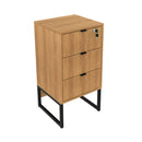 Gaveteiro para Escritório com Chave ME4158 Amêndoa/Preto