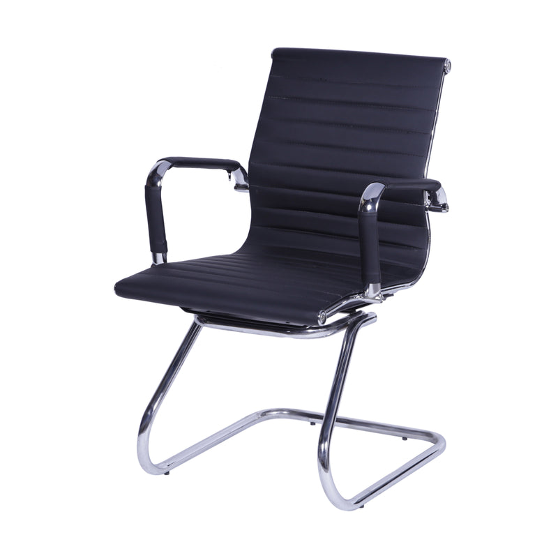 CADEIRA EAMES CORINO PRETO BASE FIXA