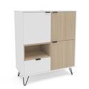 APARADOR CAYMAN 900MM MDP BRANCO FF LISO/LEGNO SALINAS FF