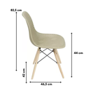 CADEIRA MEL PP FENDI BASE MADEIRA