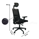 CADEIRA GARDENIA GIR ALTA TELA PRETA