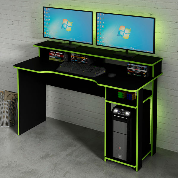 Mesa Gamer ME4153 Preto/Verde