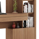 Escrivaninha Estante com 2 Portas e Gaveta ME4143 Amêndoa