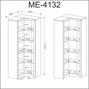 Armário de Canto Aberto ME4132 Preto