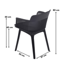 CADEIRA MORGAN PP PRETA COM ALMOFADA