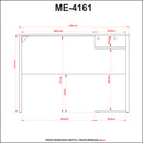 Mesa Gamer ME4161 Preto/Vermelho