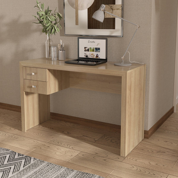 Mesa para Escritório com 2 gavetas ME4123 Amêndoa