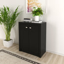 Balcão para Escritório com 2 Portas e 1 Prateleira ME4103 Preto