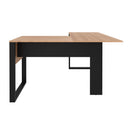 Mesa de canto para escritório Me4181 Amêndoa/Preto