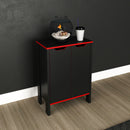 Armario Baixo Multiuso 2 Portas ME4164 Preto/Vermelho