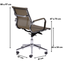 CADEIRA TELMA GIR BAIXA TELA COBRE