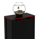 Armario Baixo Multiuso 2 Portas ME4164 Preto/Vermelho