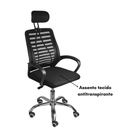 CADEIRA VIVIANE GIR ALTA EM TELA PRETA