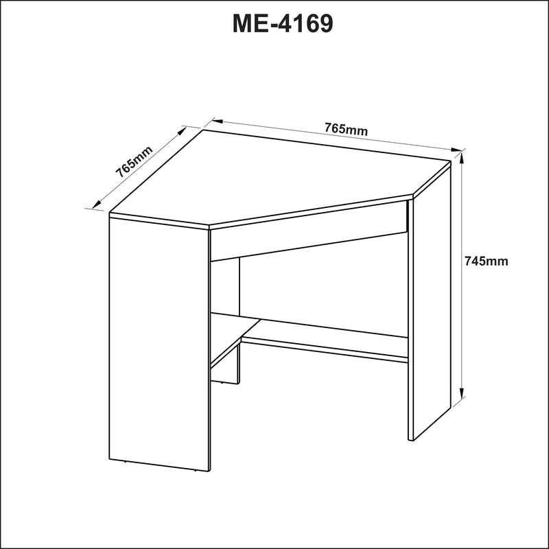 Mesa para Escritório de Canto ME4169 Branco