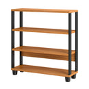 BALCAO C/4 PRATELEIRAS INDUSTRIAL 89,5 X 92CM - FREIJO/PRETO FOSCO