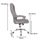 CADEIRA PRESIDENTE OLGA ALCOCHOADA CINZA