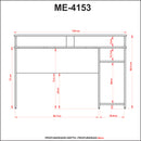 Mesa Gamer ME4153 Preto/Vermelho