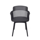 CADEIRA MORGAN PP PRETA COM ALMOFADA