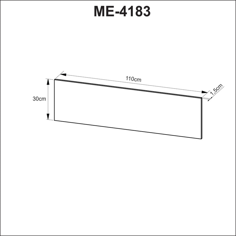 Painel Dividor de Mesa 110cm ME4183 Preto