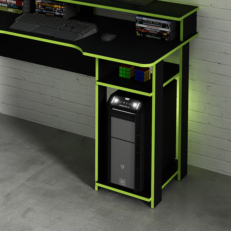 Mesa Gamer ME4153 Preto/Verde