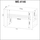 Mesa para Escritório c/aplique ME4146 Nogal/Preto