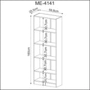 Estante Multiuso com Prateleiras ME4141 Preto/Vermelho