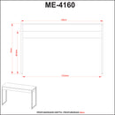 Mesa para Escritório  ME4160 Amêndoa/Preto