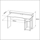 Mesa Gamer ME4153 Preto/Vermelho