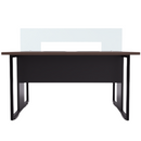 MESA PLATAFORMA ONIX INDIVIDUAL 1,20X1,20M - COR TANNAT - COM DIVISÓRIA