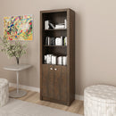 Armário Alto para Escritório com 2 Portas e 5 Prateleiras Rústico ME4110