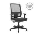 CADEIRA DE ESCRITÓRIO REGULÁVEL DE TELA - COR PRETO