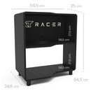 Estante Gamer e Escritório Force One MDP Preto BP XT Racer Logo Branco