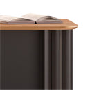 MESA ESCRITORIO RIPADA 135CM C/01 GAVETA - FREIJO/PRETO FOSCO