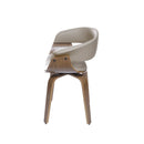 CADEIRA BARCELONA ESTRUT. MADEIRA ACOLCHOADA REVEST. P.U. FENDI