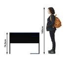 Mesa Gamer ME4161 Preto/Azul