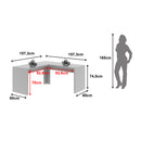 Mesa para Escritório Angular ME4116 Branco