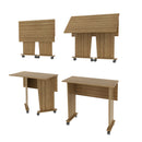 Mesa para Escritório com Rodizio ME4117 Amêndoa