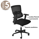 CADEIRA JULIANA GIR BAIXA TELA PRETA