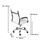 CADEIRA FLAVIA GIR BAIXA EM PU BRANCA