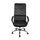 CADEIRA QUÉBEC ALTA CORINO/TELA PRETA B. RODIZIO