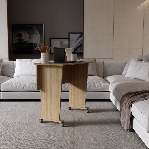 Mesa para Escritório com Rodizio ME4117 Amêndoa