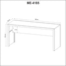 Mesa Para Escritório 180cm Me4185 Amêndoa