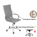 CADEIRA ESTELA ALTA CORINO CINZA B. RODIZIO