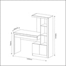 Escrivaninha Estante com 2 Portas e Gaveta ME4143 Branco