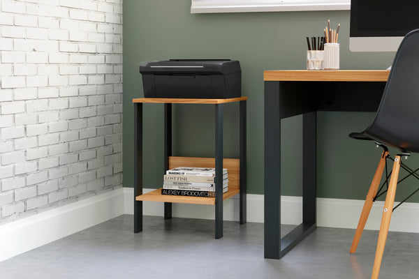MESA AUXILIAR INDUSTRIAL 40 X 44CM - FREIJO/PRETO FOSCO