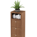 Gaveteiro para Pasta Suspensa com 3 Gavetas ME4118 Amêndoa