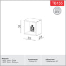 NICHO 33CM - FREIJO/OFF WHITE