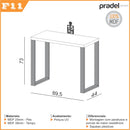 MESA ESCRITORIO INDUSTRIAL 89,5 X 44CM - FREIJO/PRETO FOSCO